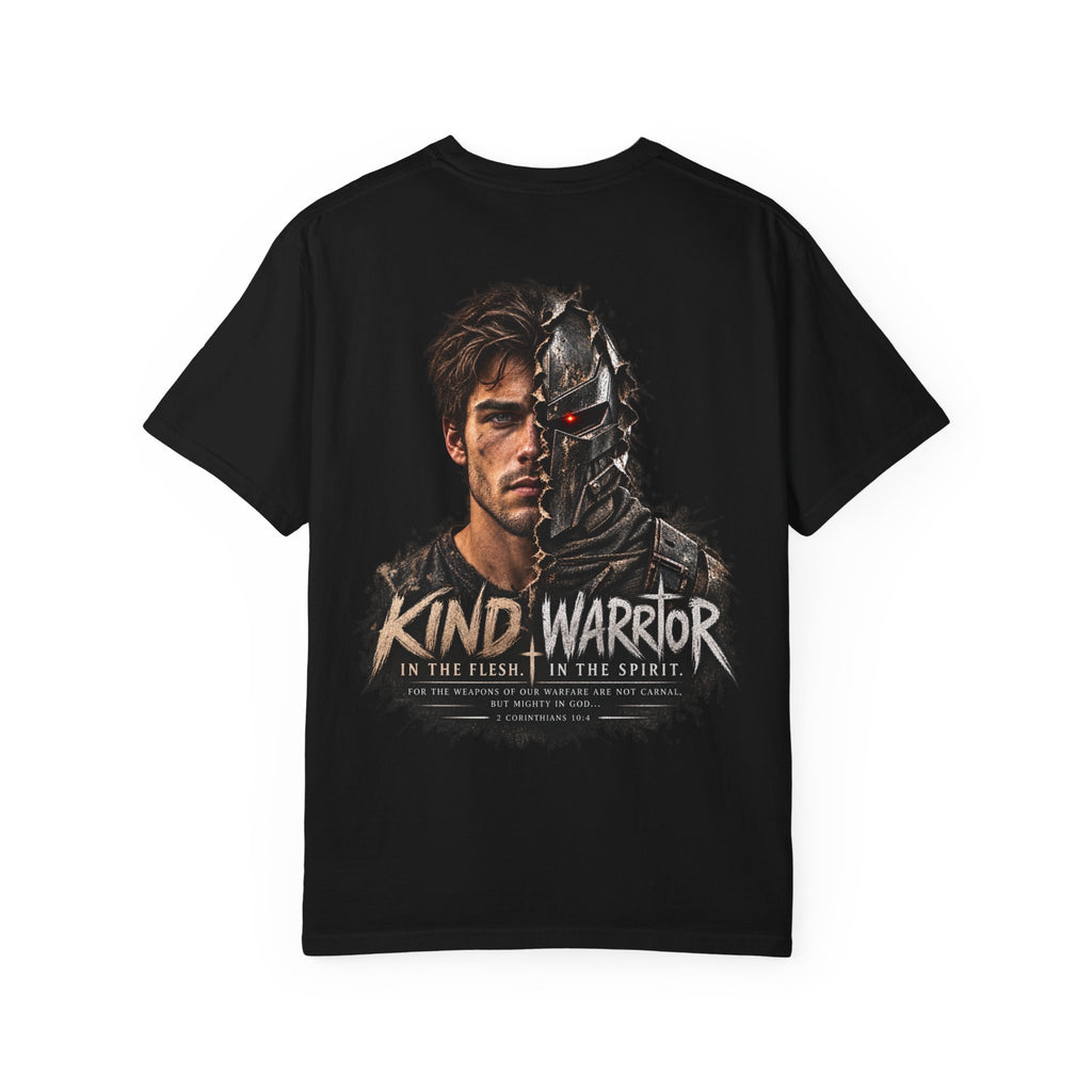 Kind Warrior Christian T-Shirt – 2 Corinthians 10:4 | Rugged Faith