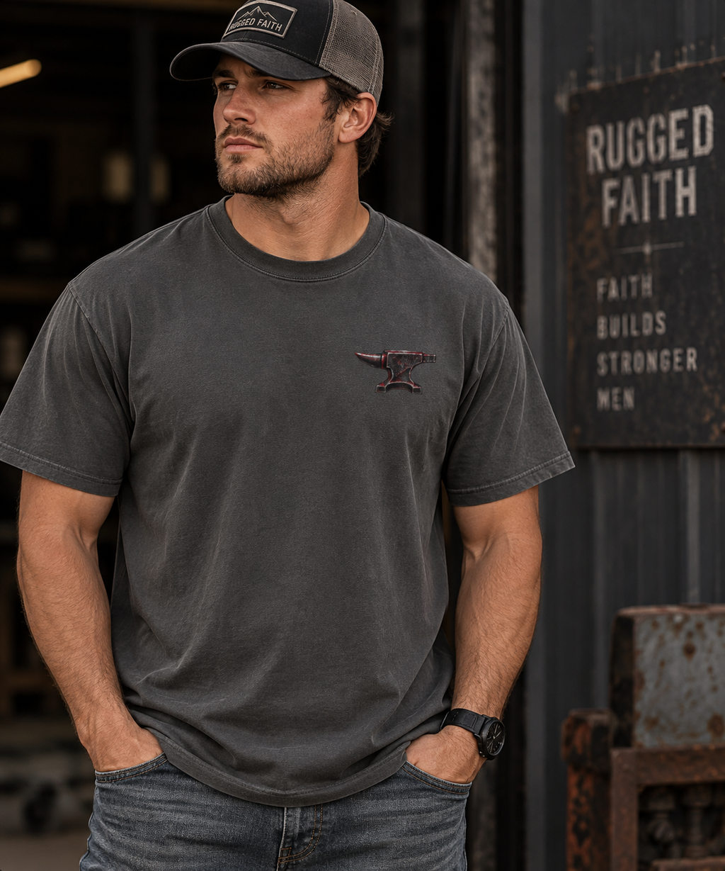 Great Men Are Forged in Discipline T-Shirt | Men’s Vintage Graphic Tee