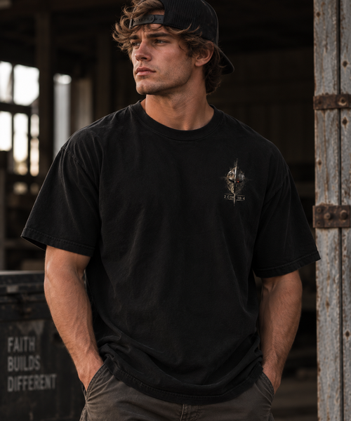 Kind Warrior Christian T-Shirt – 2 Corinthians 10:4 | Rugged Faith